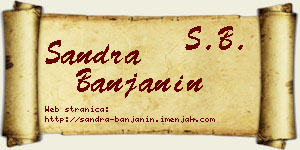 Sandra Banjanin vizit kartica